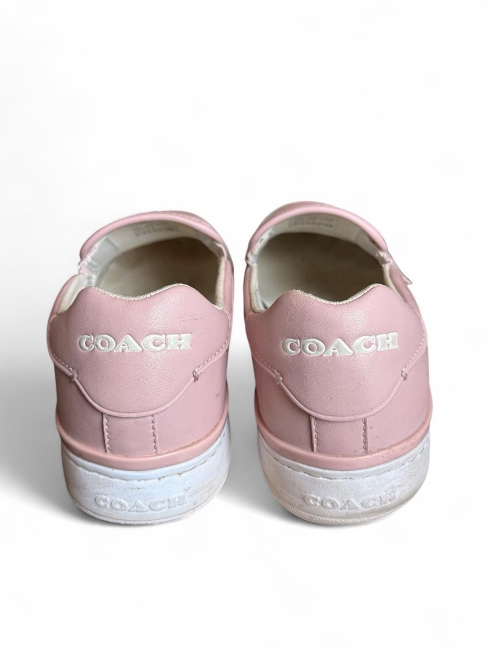 Coach Pink Leather Low-Top Sneakers